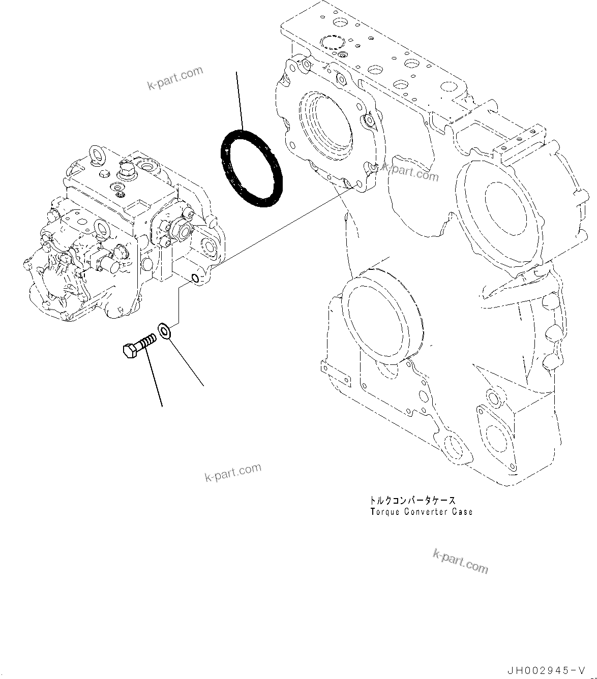 Komatsu parts book diagram for D375A-6 S/N 62001-UP (Mining Specification): HYDRAULIC PUMP, MOUNTING(#60001-)