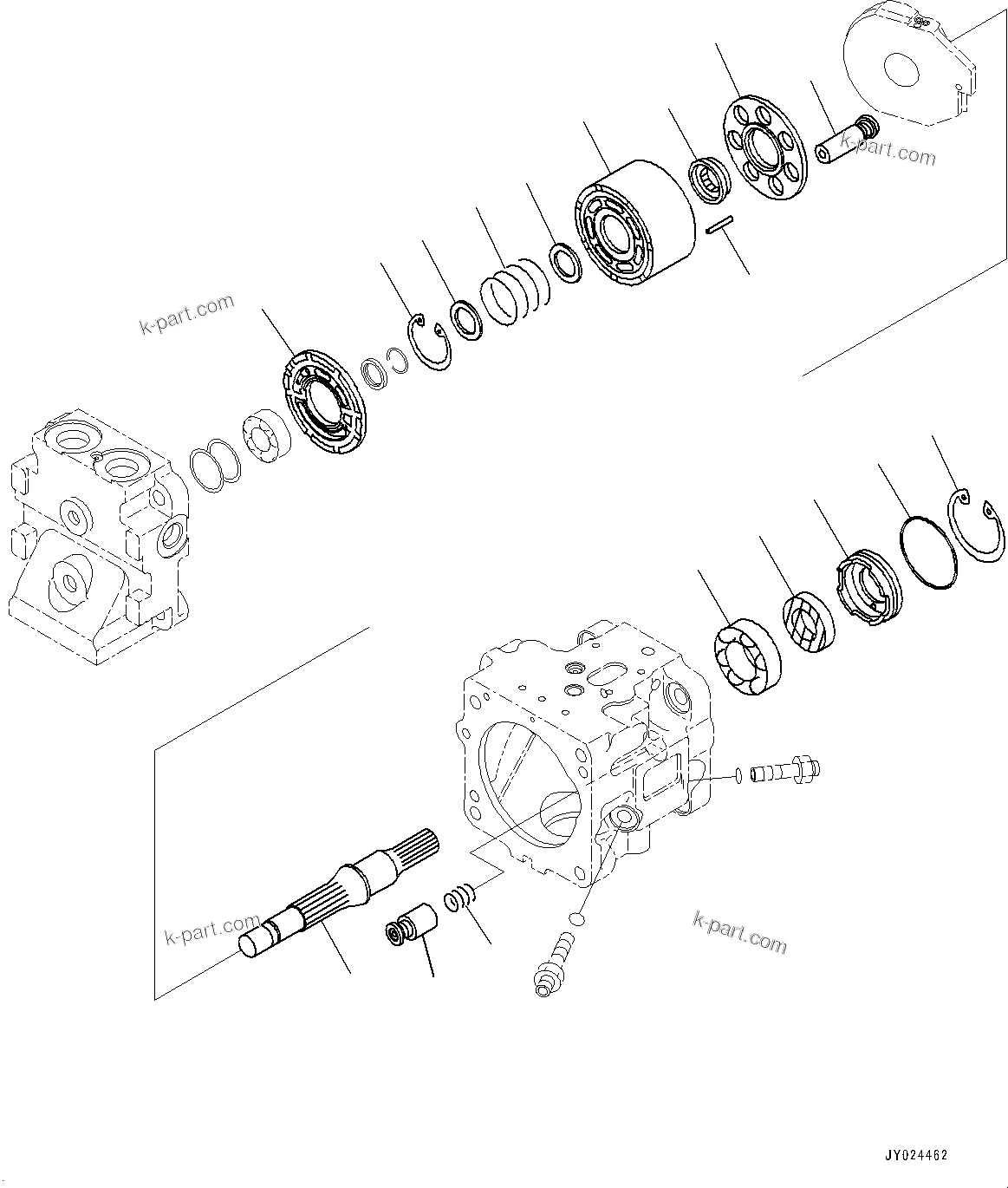 Komatsu parts book diagram for D375A-6 S/N 62001-UP (Mining Specification): COOLING FAN DRIVE PIPING, FAN PUMP (8/15)(#60469-)