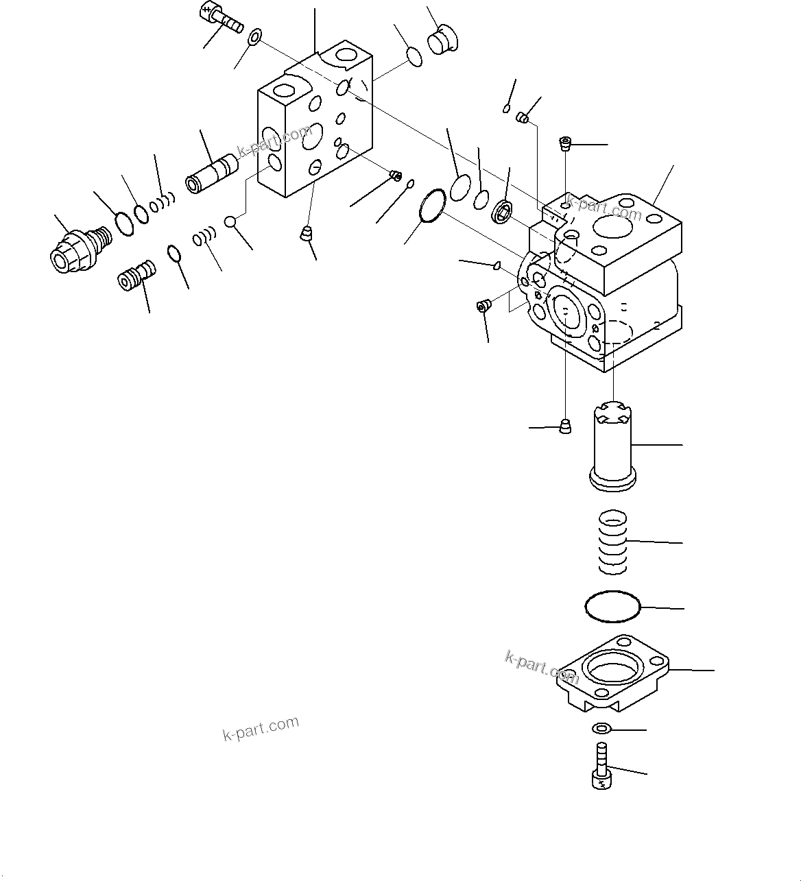 Komatsu parts book diagram for D375A-6 S/N 62001-UP (Mining Specification): COOLING FAN DRIVE PIPING, PILOT VALVE(#60001-)