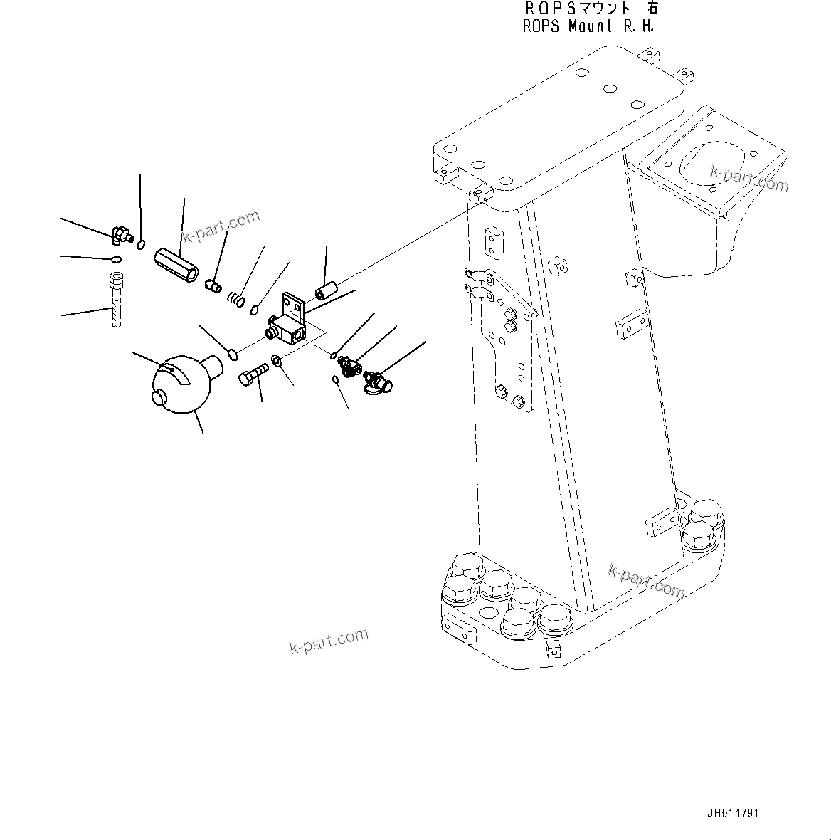 Komatsu parts book diagram for D375A-6 S/N 62001-UP (Mining Specification): PROPORTIONAL PRESSURE CONTROL (PPC) PIPING, PPC PRESSURE PIPING(#60243-)