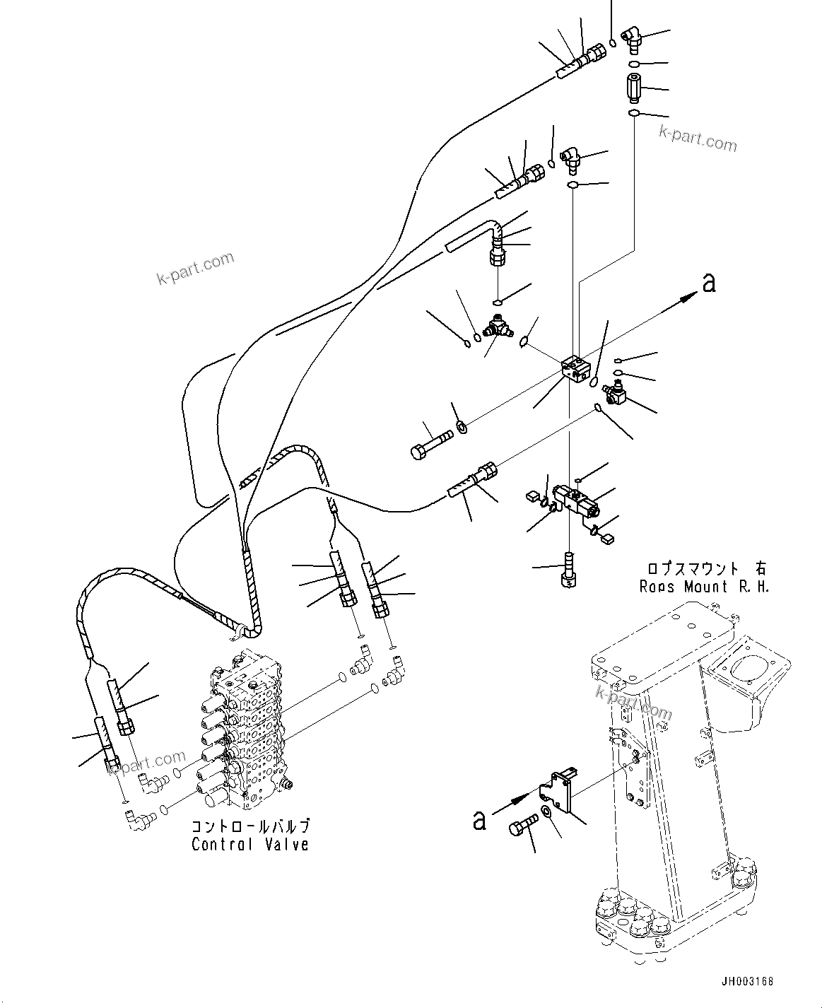 Komatsu parts book diagram for D375A-6 S/N 62001-UP (Mining Specification): PROPORTIONAL PRESSURE CONTROL (PPC) PIPING, SOLENOID VALVE(#60001-)