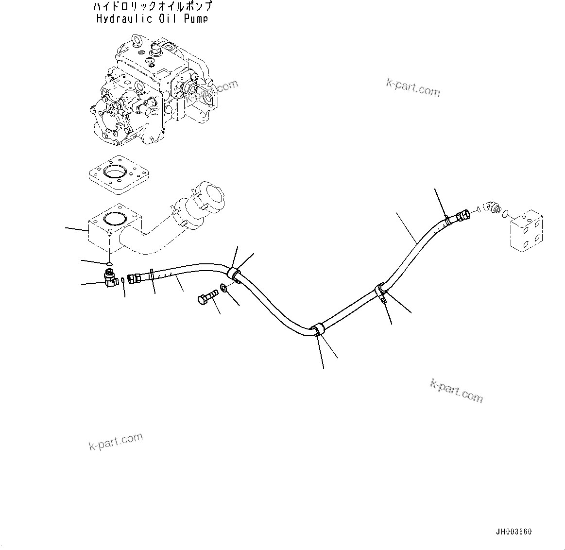 Komatsu parts book diagram for D375A-6 S/N 62001-UP (Mining Specification): QUICK COUPLER PIPING, HYDRAULIC OIL PIPING(#60001-)