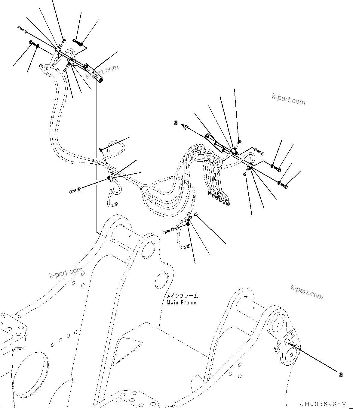 Komatsu parts book diagram for D375A-6 S/N 62001-UP (Mining Specification): RIPPER MOUNTING PIN, BLIND PARTS(#62001-)