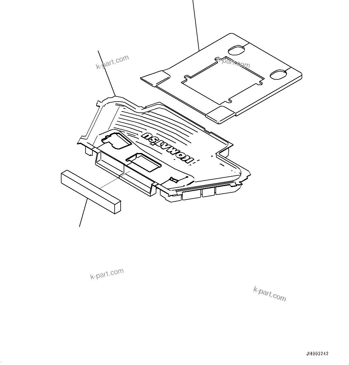 Komatsu parts book diagram for D375A-6 S/N 62001-UP (Mining Specification): FLOOR MAT, (#60001-)