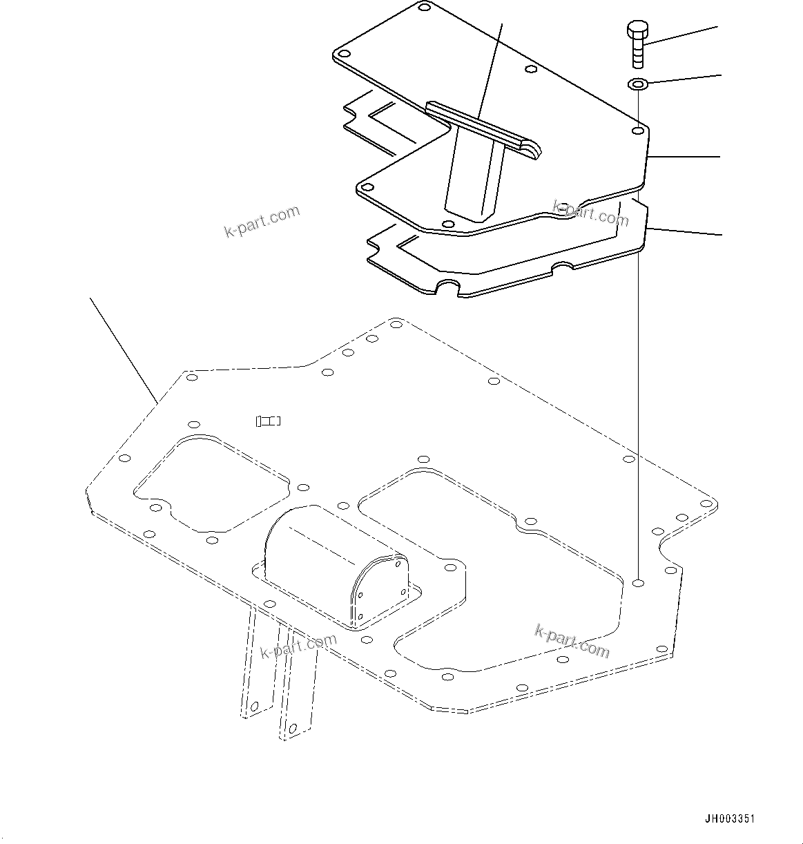 Komatsu parts book diagram for D375A-6 S/N 62001-UP (Mining Specification): TRAVEL CONTROL, (#60001-)