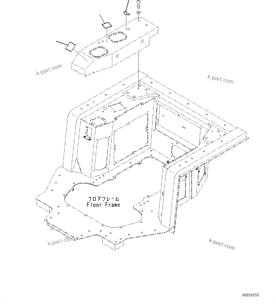 Komatsu parts book diagram for D375A-6 S/N 62001-UP (Mining Specification): FLOOR FRAME, PLATE(#62001-)