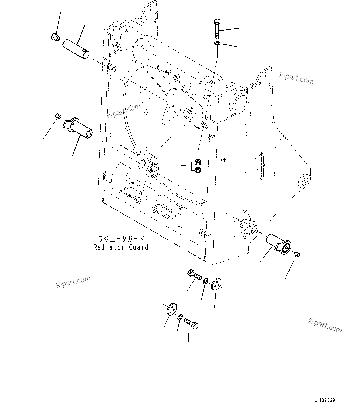 Komatsu parts book diagram for D375A-6 S/N 62001-UP (Mining Specification): RADIATOR GUARD RELATED PARTS, GUARD MOUNTING(#60417-)