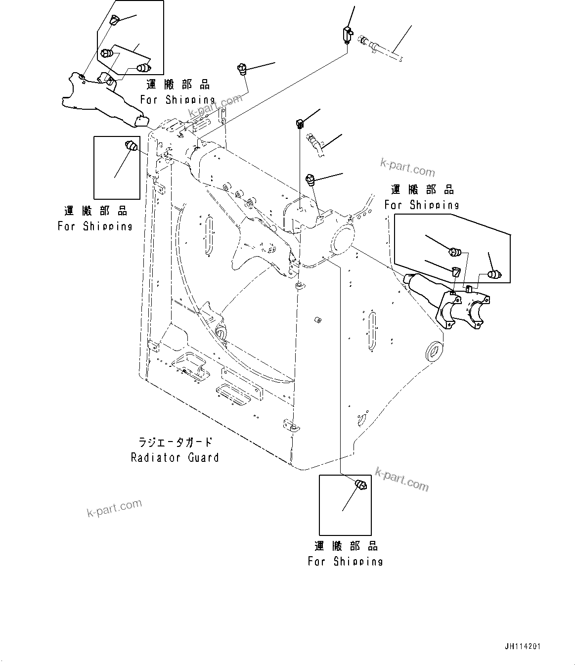 Komatsu parts book diagram for D375A-6 S/N 62001-UP (Mining Specification): REMOTE GREASING TUBE, BLADE LIFT CYLINDER YOKE(#62001-)
