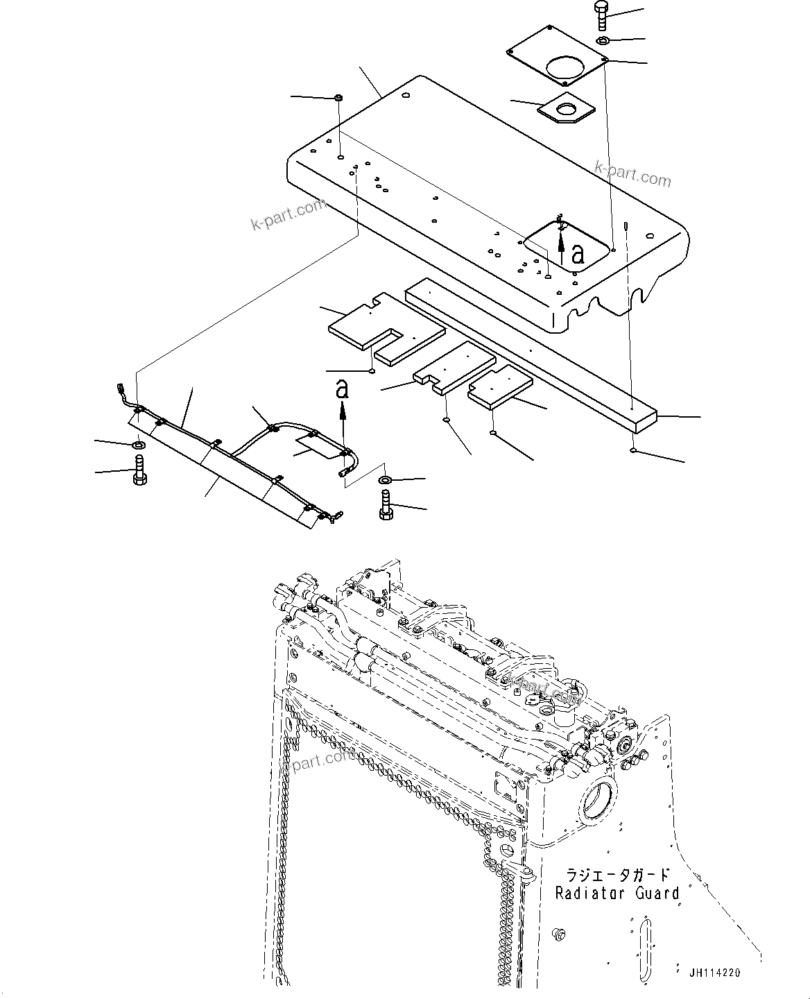 Komatsu parts book diagram for D375A-6 S/N 62001-UP (Mining Specification): HOOD, SMALL HOOD(#62001-)