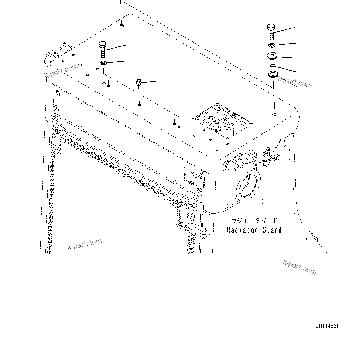 Komatsu parts book diagram for D375A-6 S/N 62001-UP (Mining Specification): HOOD, HEADLAMP(#62001-)