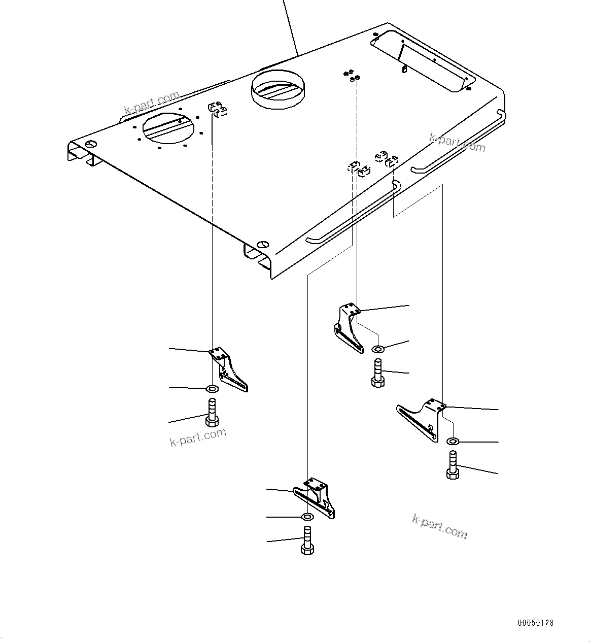 Komatsu parts book diagram for D375A-6 S/N 62001-UP (Mining Specification): ENGINE HOOD AND SIDE COVER GROUP, HOOD(#60001-)