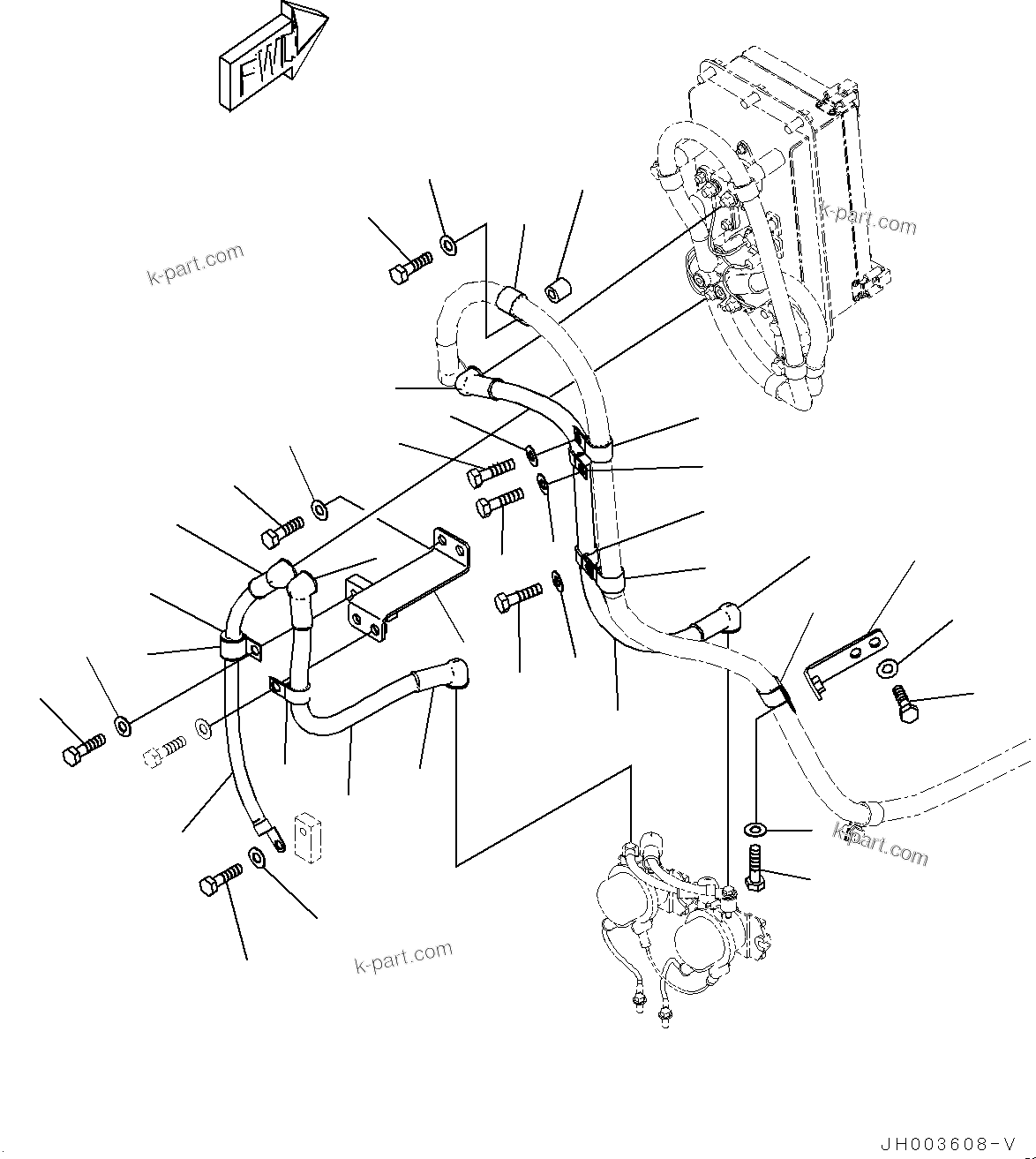 Komatsu parts book diagram for D375A-6 S/N 62001-UP (Mining Specification): FENDER, ADDITIONAL STARTING WIRING HARNESS(#62001-)