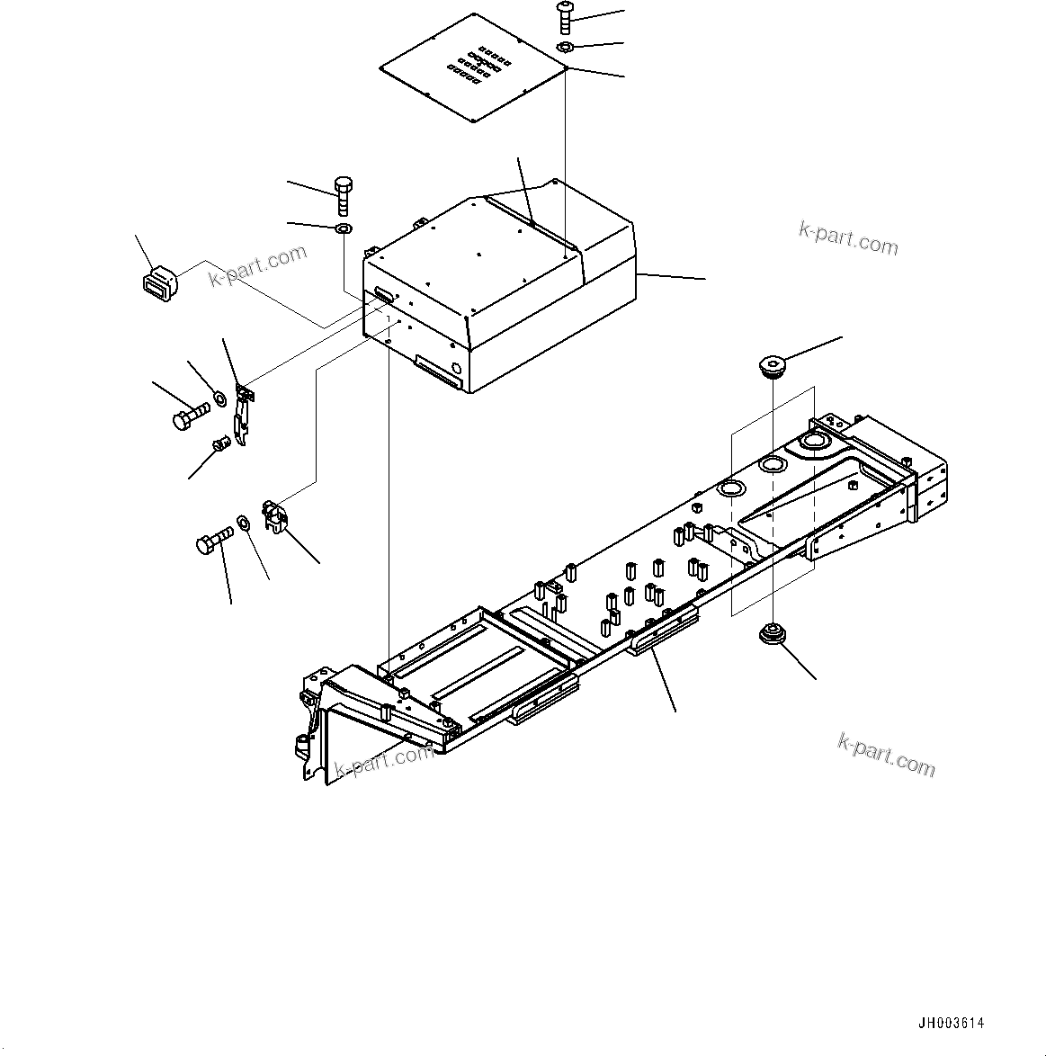 Komatsu parts book diagram for D375A-6 S/N 62001-UP (Mining Specification): FENDER, FENDER, L.H.(#62001-)