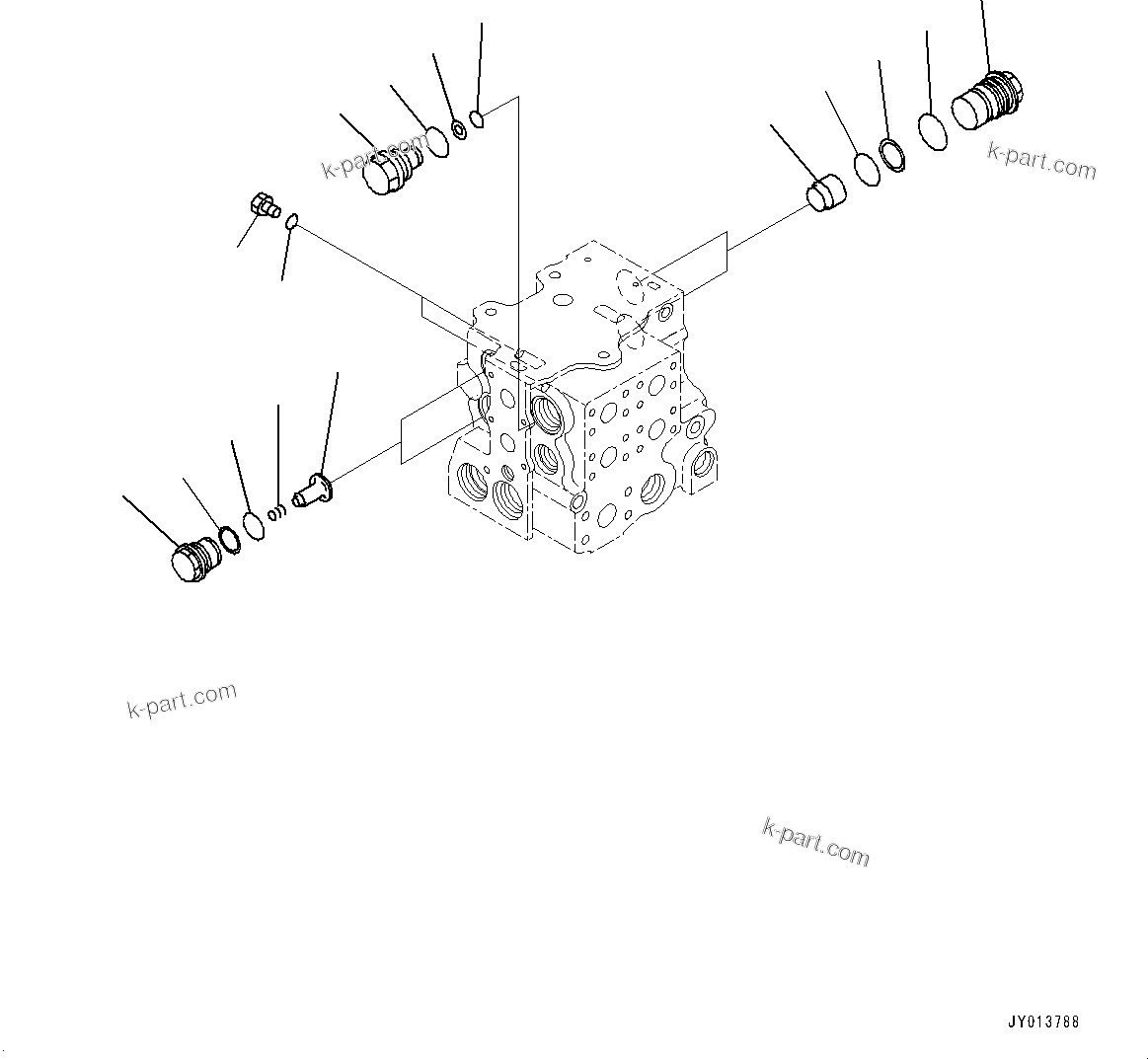 Komatsu parts book diagram for D375A-6 S/N 62001-UP (Mining Specification): FENDER, CONTROL VALVE, 6-SPOOL (4/10)(#62001-)