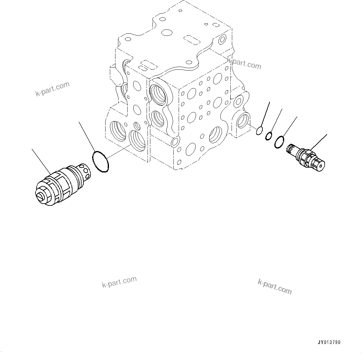Komatsu parts book diagram for D375A-6 S/N 62001-UP (Mining Specification): FENDER, CONTROL VALVE, 6-SPOOL (5/10)(#62001-)