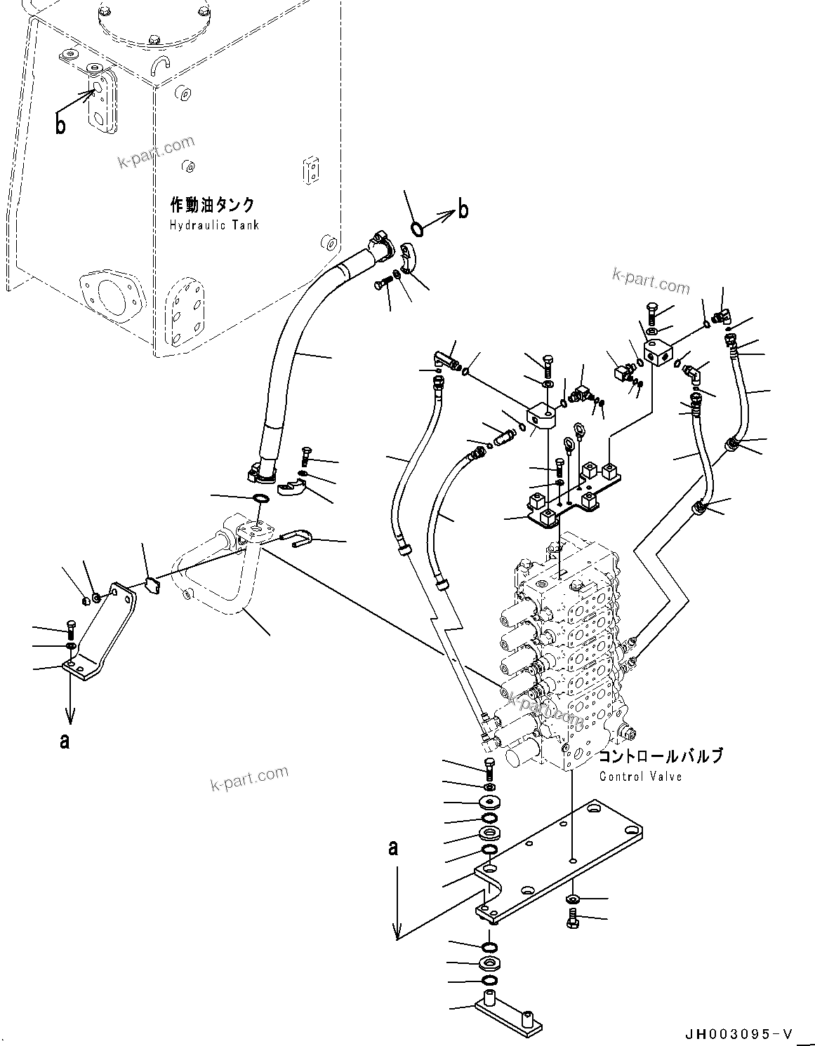 Komatsu parts book diagram for D375A-6 S/N 62001-UP (Mining Specification): FENDER, CONTROL VALVE RELATED PARTS (2/2)(#62001-)
