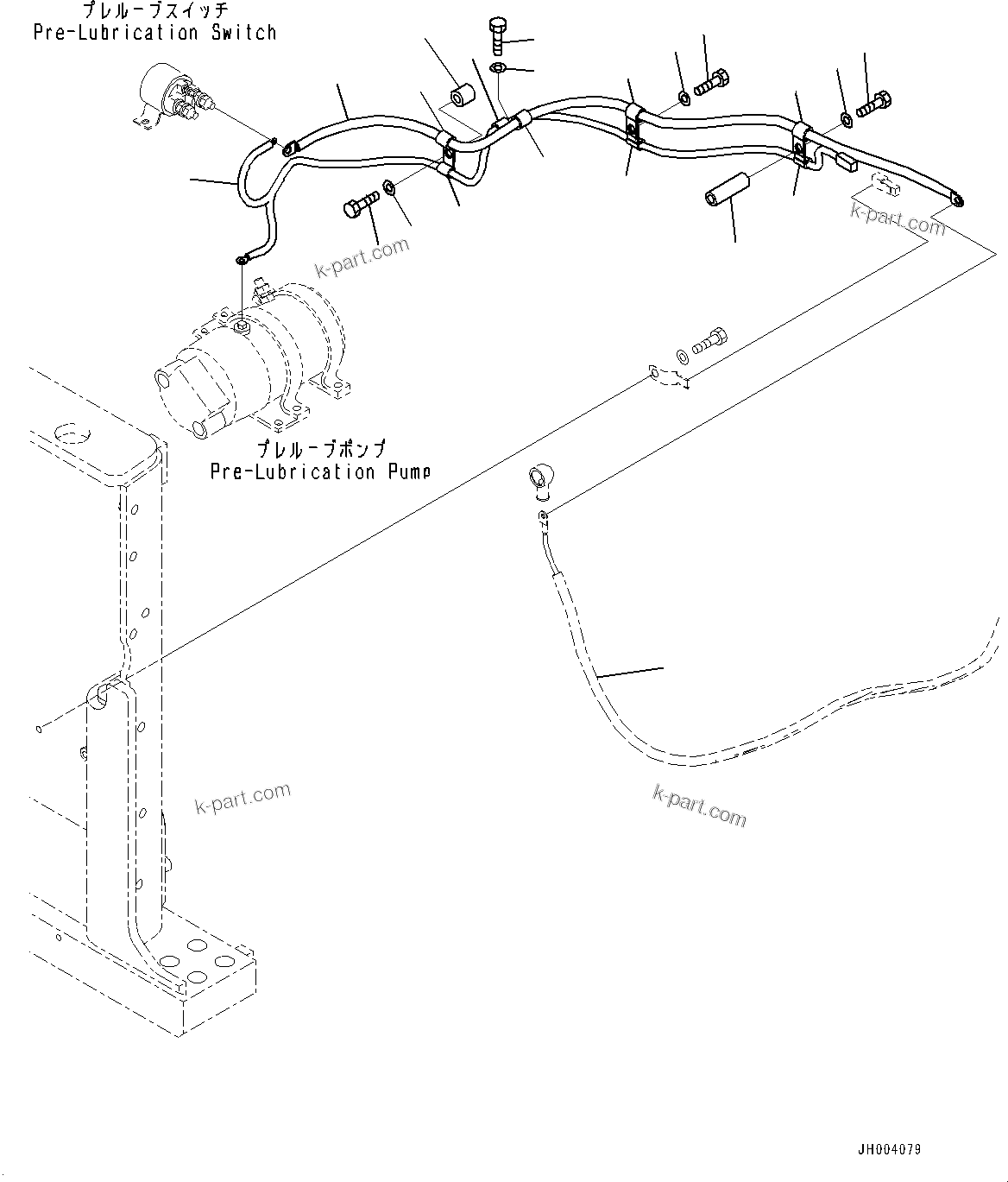 Komatsu parts book diagram for D375A-6 S/N 62001-UP (Mining Specification): FENDER, WIRING HARNESS AND CLIP(#62001-)