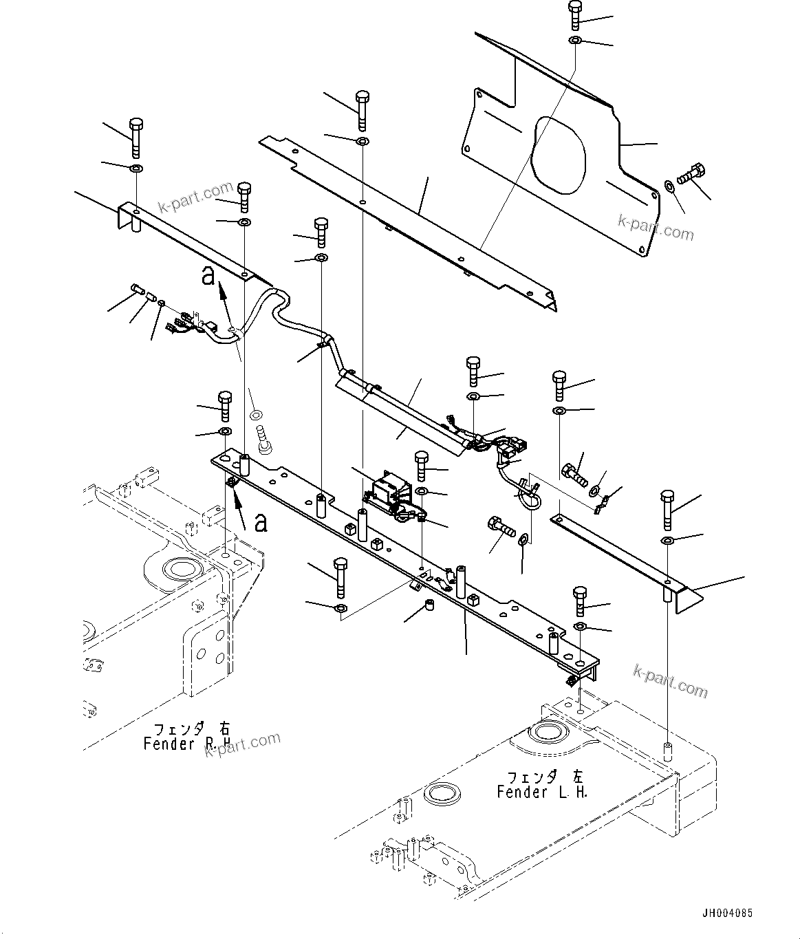 Komatsu parts book diagram for D375A-6 S/N 62001-UP (Mining Specification): REAR COVER, (#60007-60013)