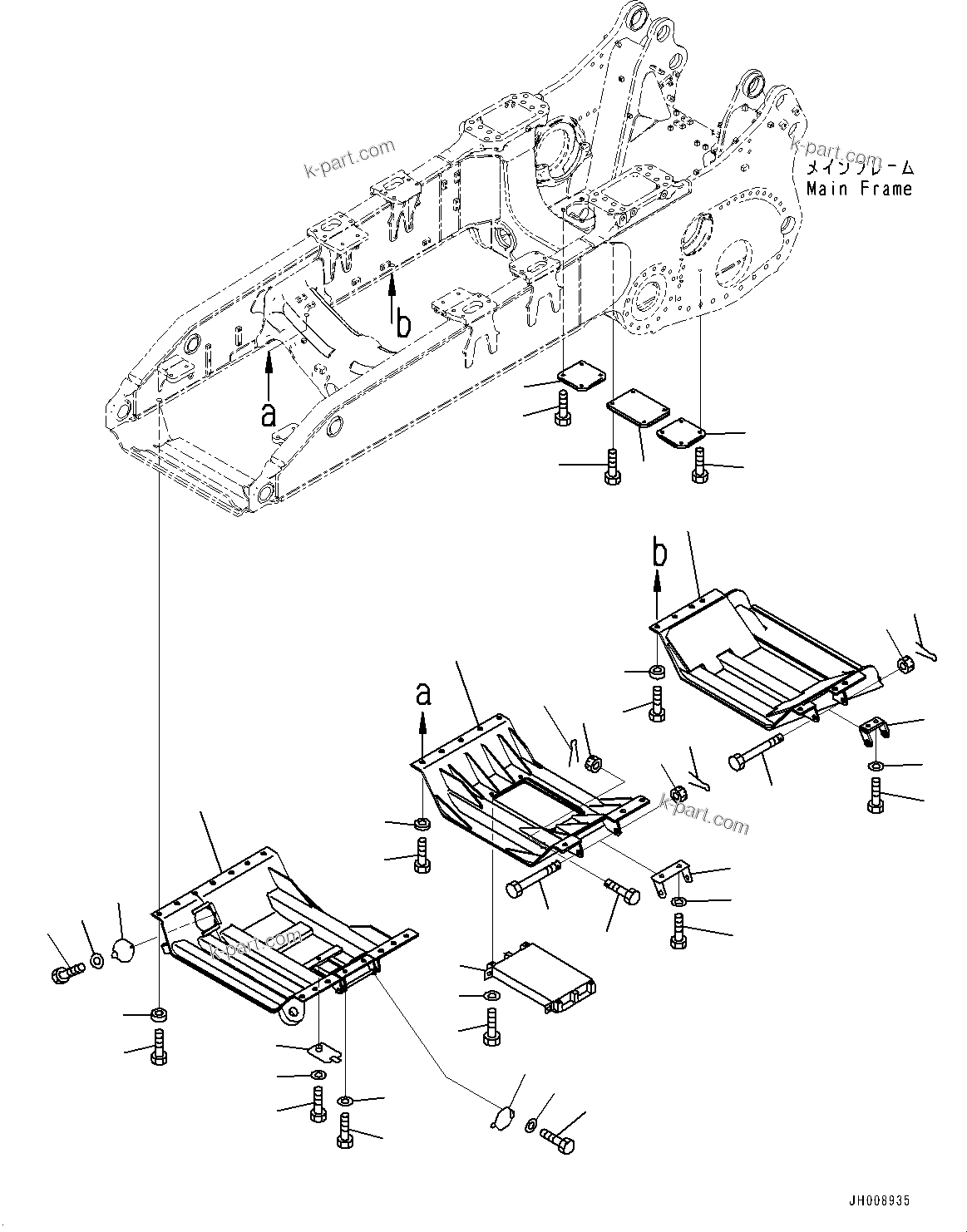 Komatsu parts book diagram for D375A-6 S/N 62001-UP (Mining Specification): UNDER GUARD, (#60229-)