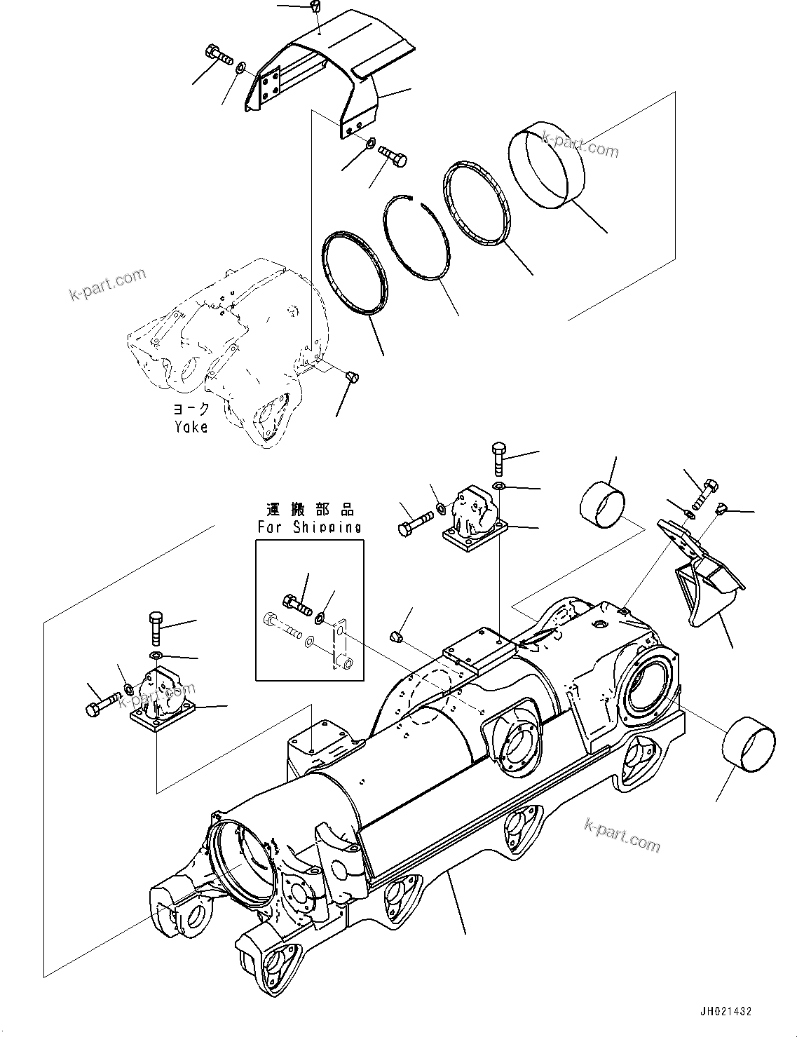 Komatsu parts book diagram for D375A-6 S/N 62001-UP (Mining Specification): TRACK FRAME, FRAME R.H.(#60371-)
