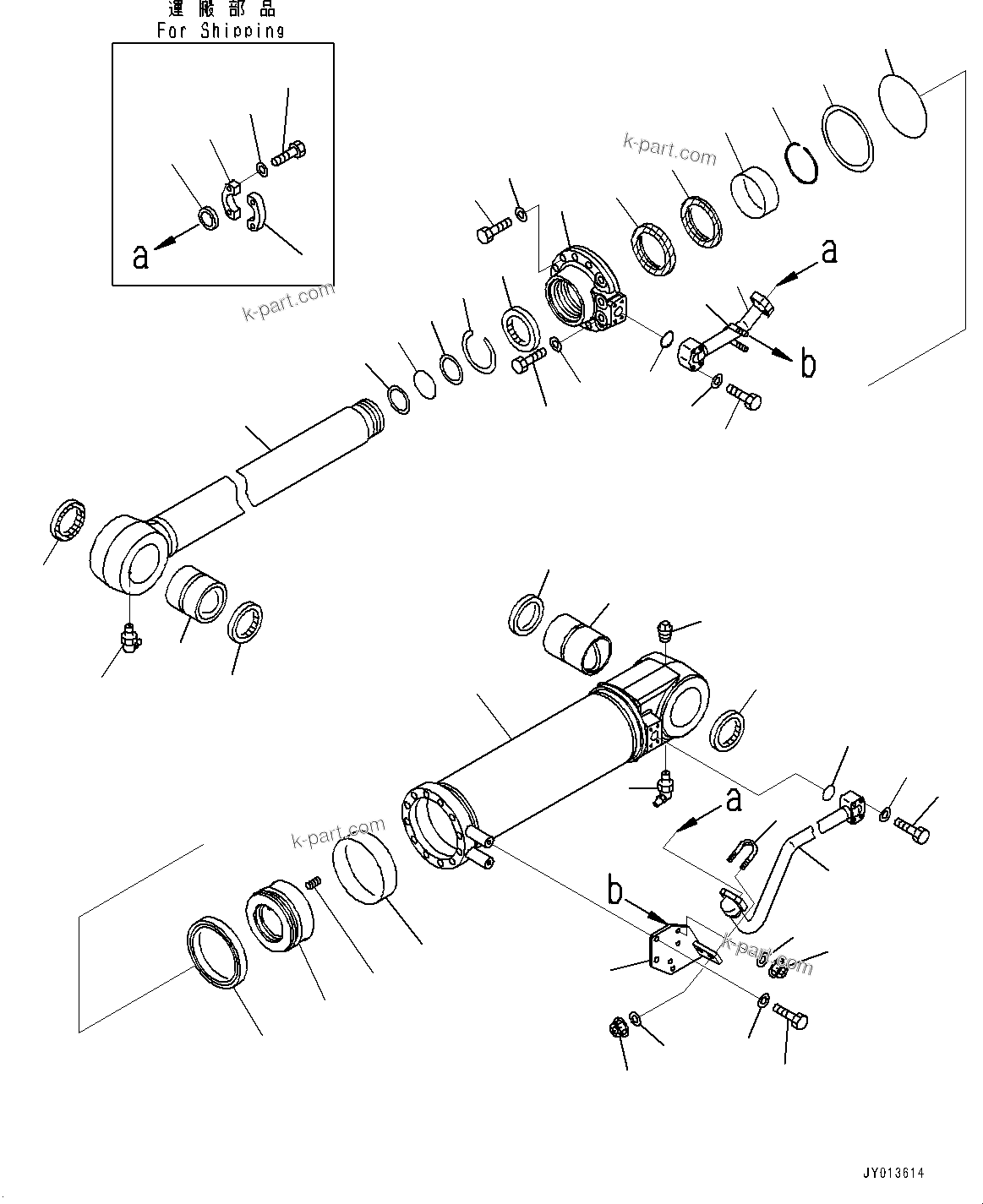 Komatsu parts book diagram for D375A-6 S/N 62001-UP (Mining Specification): RIPPER, INNER PARTS, RIPPER TILT CYLINDER, L.H.(#60006-60274)