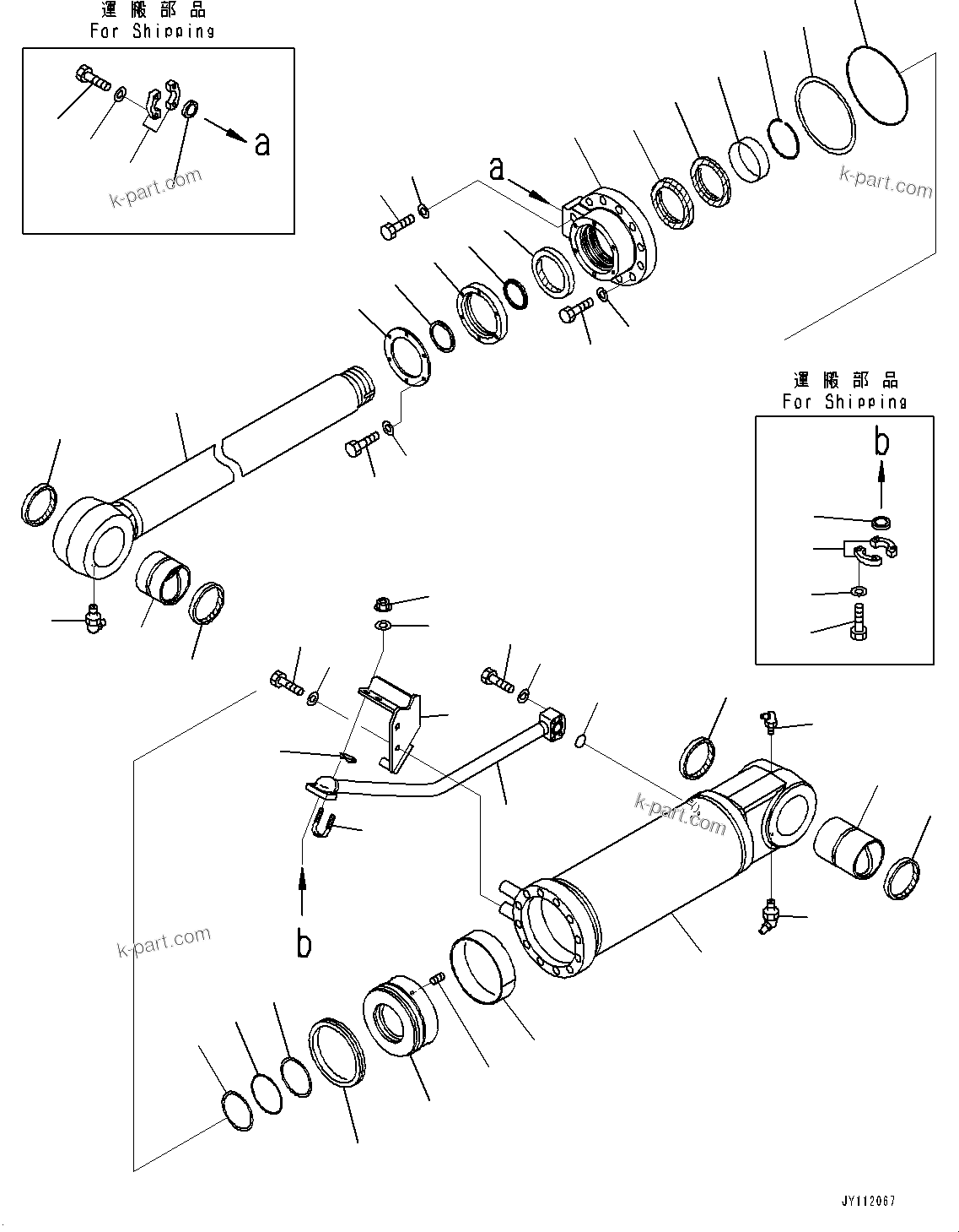 Komatsu parts book diagram for D375A-6 S/N 62001-UP (Mining Specification): RIPPER, INNER PARTS, RIPPER LIFT CYLINDER, L.H. (COLD AREA SPECIFICATION FOR CHINA)(#60917-)