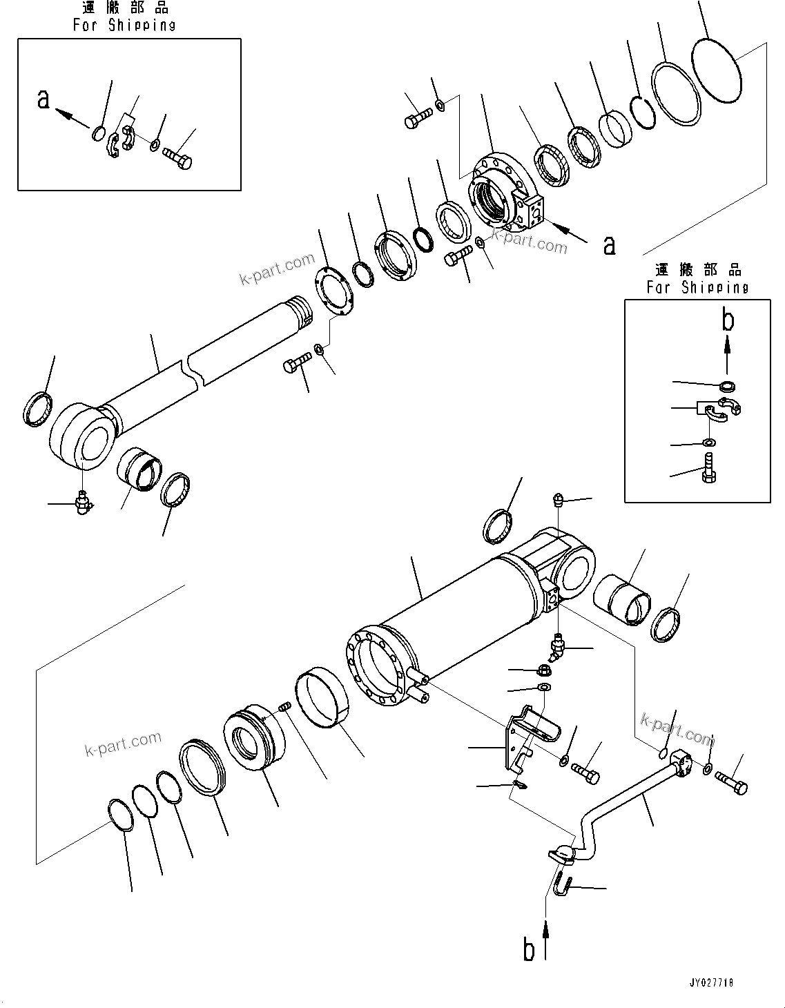 Komatsu parts book diagram for D375A-6 S/N 62001-UP (Mining Specification): RIPPER, INNER PARTS, RIPPER LIFT CYLINDER, R.H. (COLD AREA SPECIFICATION FOR CHINA)(#60309-60916)