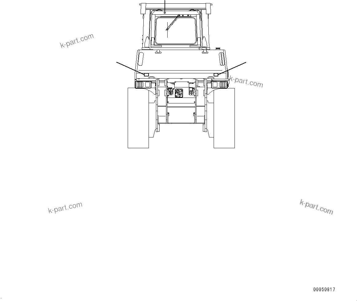 Komatsu parts book diagram for D375A-6 S/N 62001-UP (Mining Specification): REFLECTOR, (#60001-)