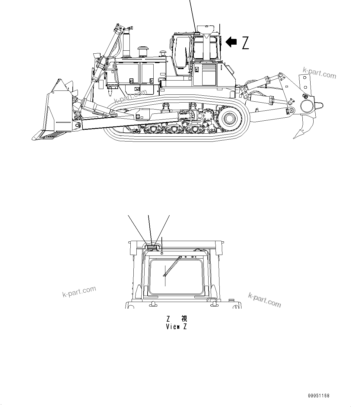 Komatsu parts book diagram for D375A-6 S/N 62001-UP (Mining Specification): ROPS PLATE, (#60001-)