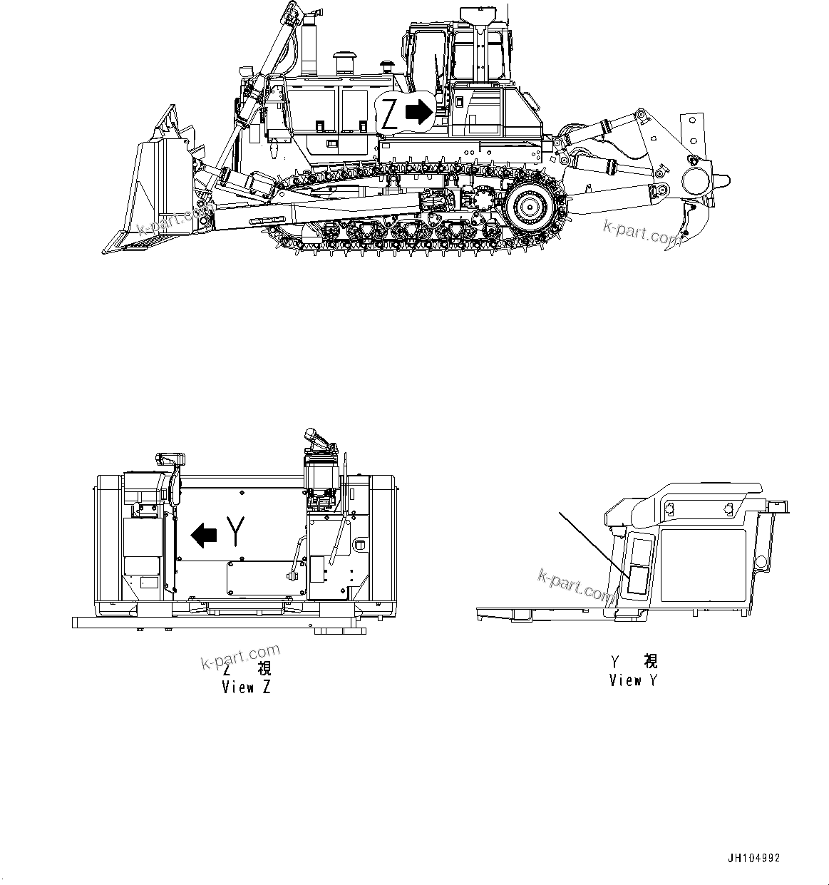 Komatsu parts book diagram for D375A-6 S/N 62001-UP (Mining Specification): SEAT BELT WEARING PLATE, (#60001-)