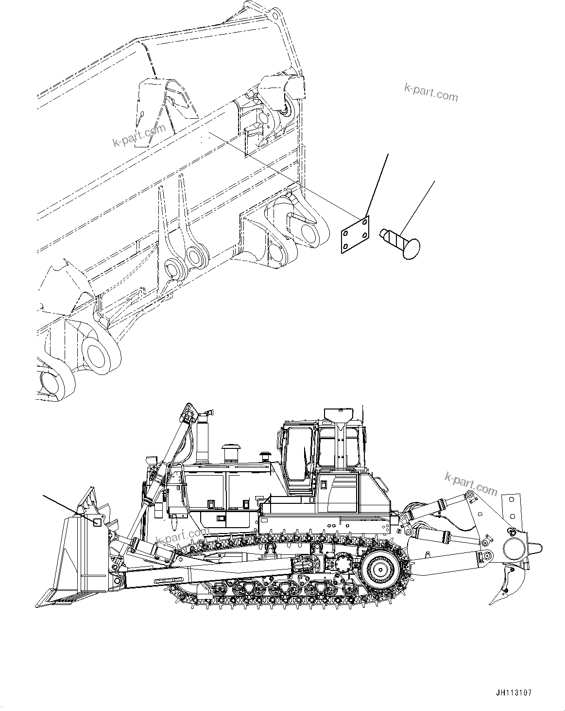 Komatsu parts book diagram for D375A-6 S/N 62001-UP (Mining Specification): DOZER BLADE PLATES, (1/2) (RUSSIA TECHNICAL REGULATION SAFETY CHECK SHEET)(#60877-)