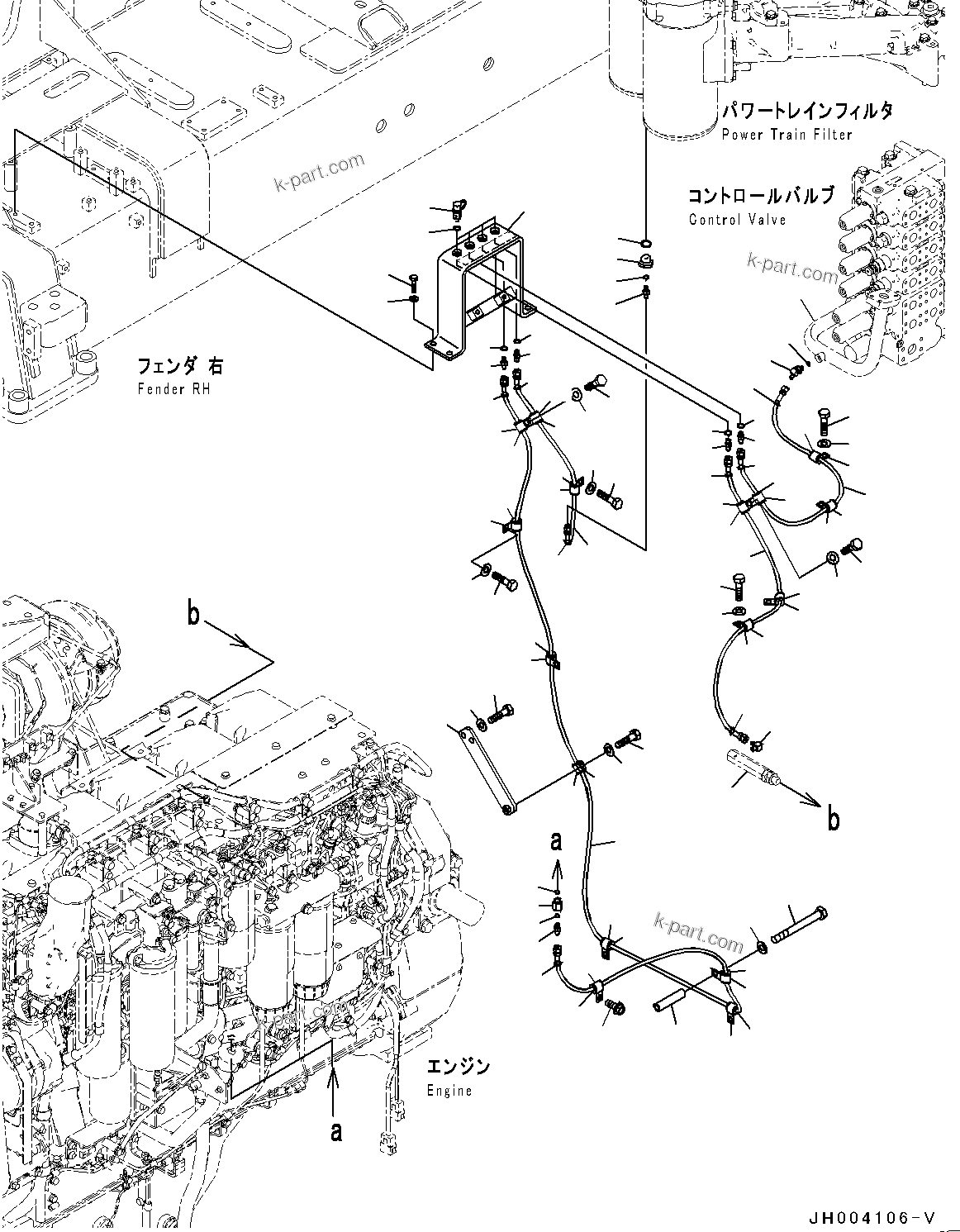 Komatsu parts book diagram for D375A-6 S/N 62001-UP (Mining Specification): LIVE OIL SAMPLING, (#60001-)