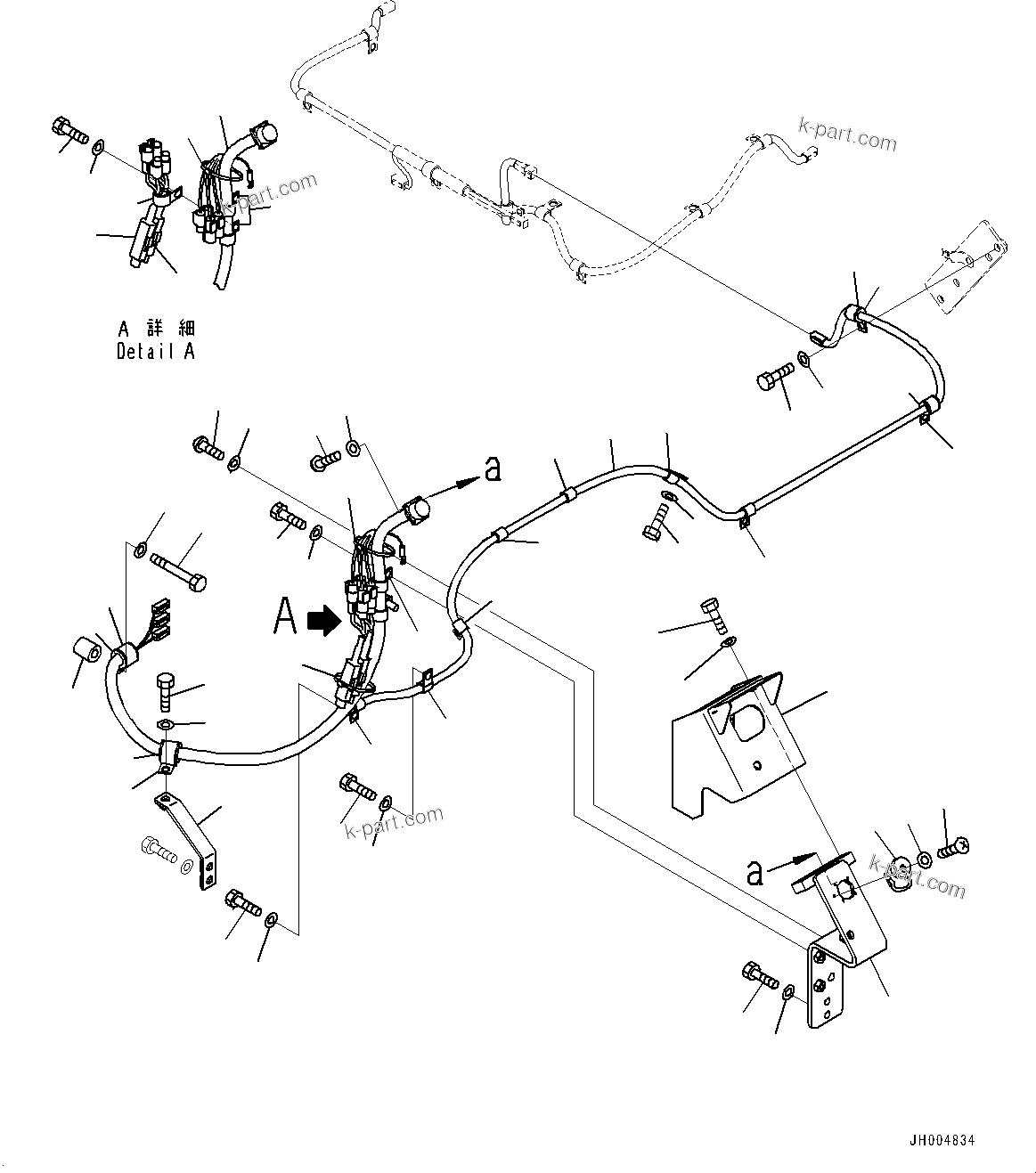 Komatsu parts book diagram for D375A-6 S/N 62001-UP (Mining Specification): COOLANT AND OIL PAN HEATER, MAIN WIRING HARNESS(#60033-)