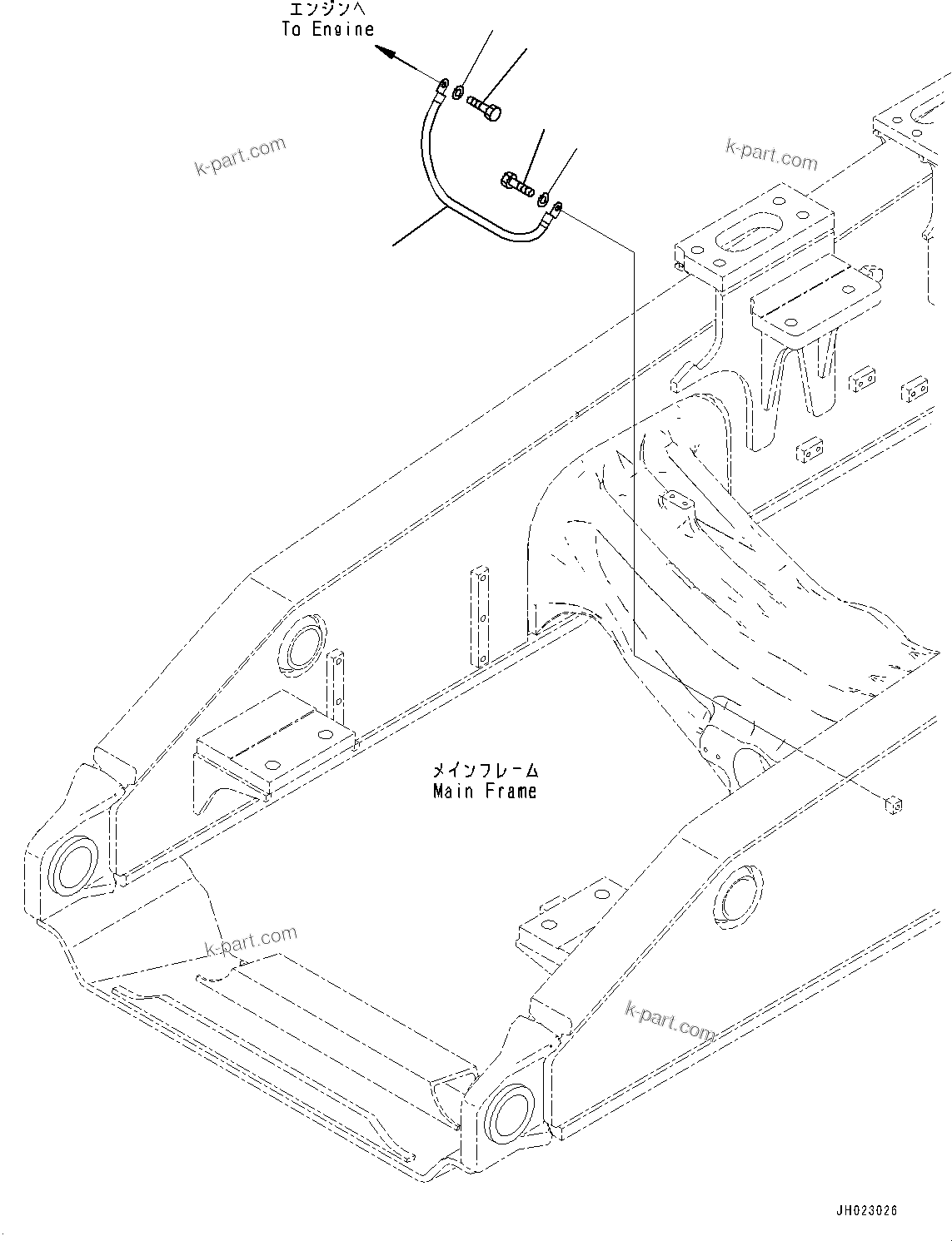 Komatsu parts book diagram for D375AI-8 S/N 81001-UP: ENGINE WIRING HARNESS, GROUND(#81001-)