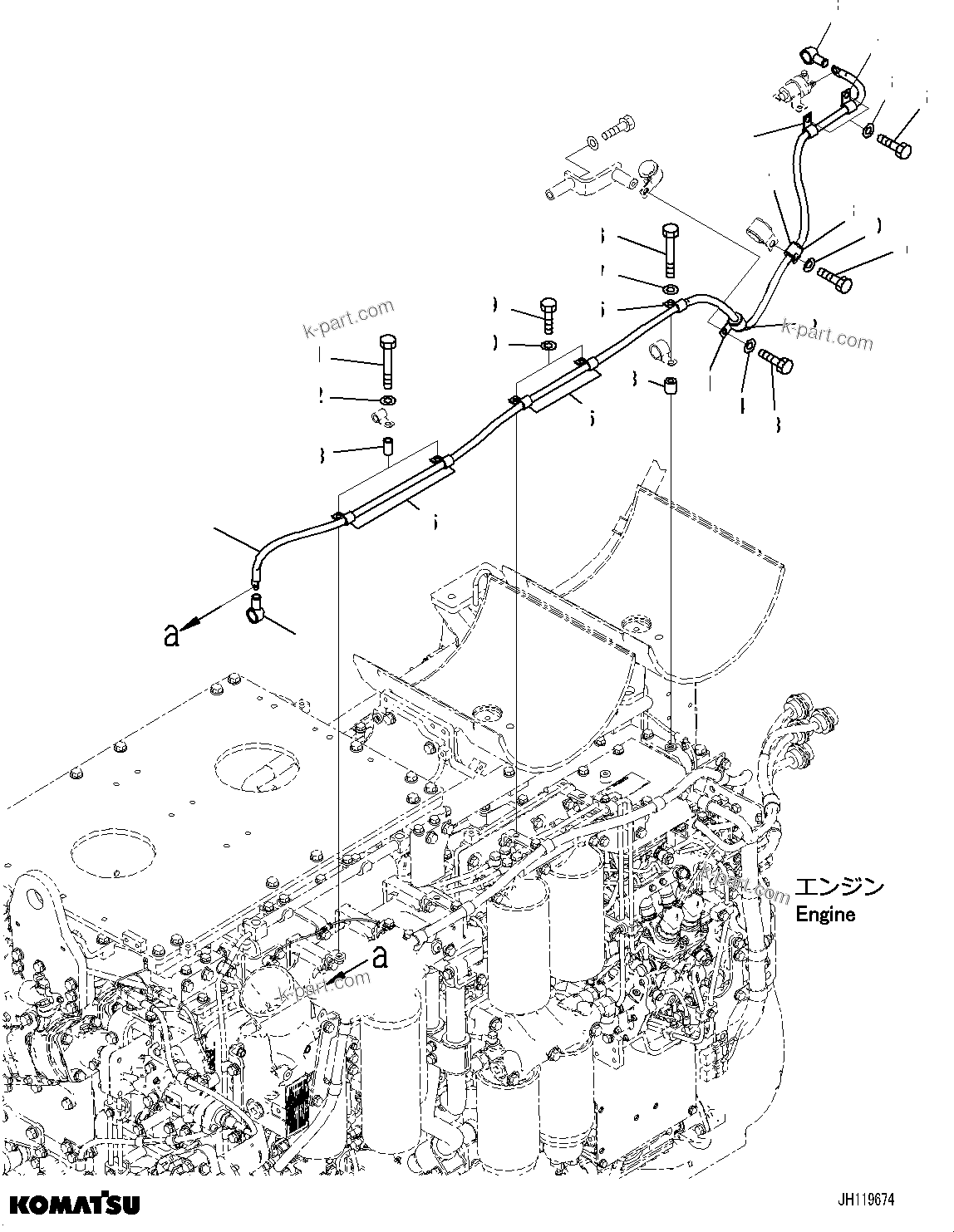 Komatsu parts book diagram for D375AI-8 S/N 81001-UP: ENGINE WIRING HARNESS, RIBBON HEATER(#81001-)