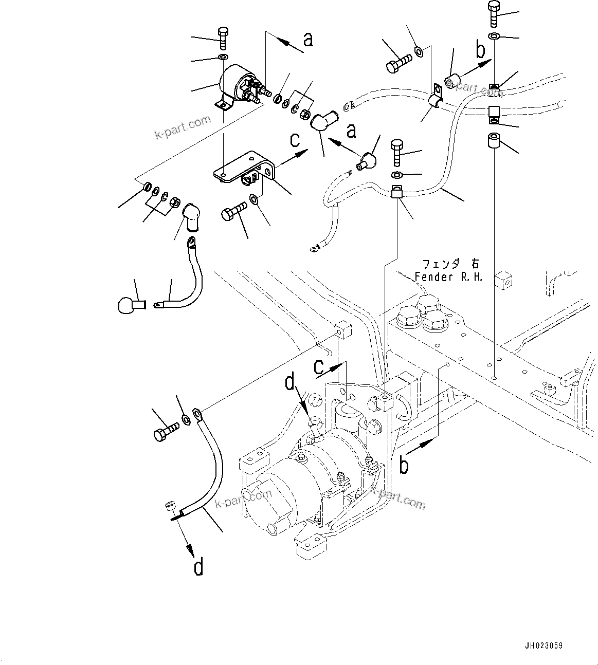 Komatsu parts book diagram for D375AI-8 S/N 81001-UP: ENGINE PRE-LUBRICATION UNIT, WIRING HARNESS AND BRACKET(#81001-)