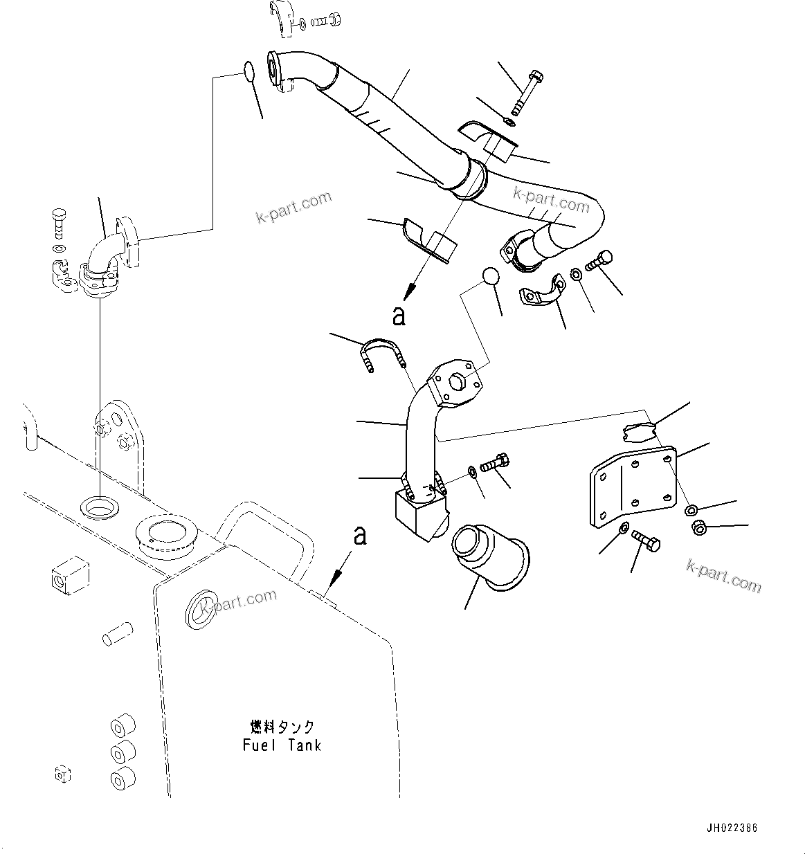 Komatsu parts book diagram for D375AI-8 S/N 81001-UP: FUEL QUICK CHARGE SYSTEM RECEIVER, (#80015-)