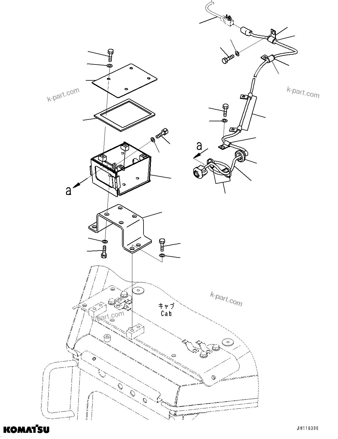 Komatsu parts book diagram for D375AI-8 S/N 81001-UP: REMOTE MONITOR CAMERA, FRONT CAMERA(#80001-)