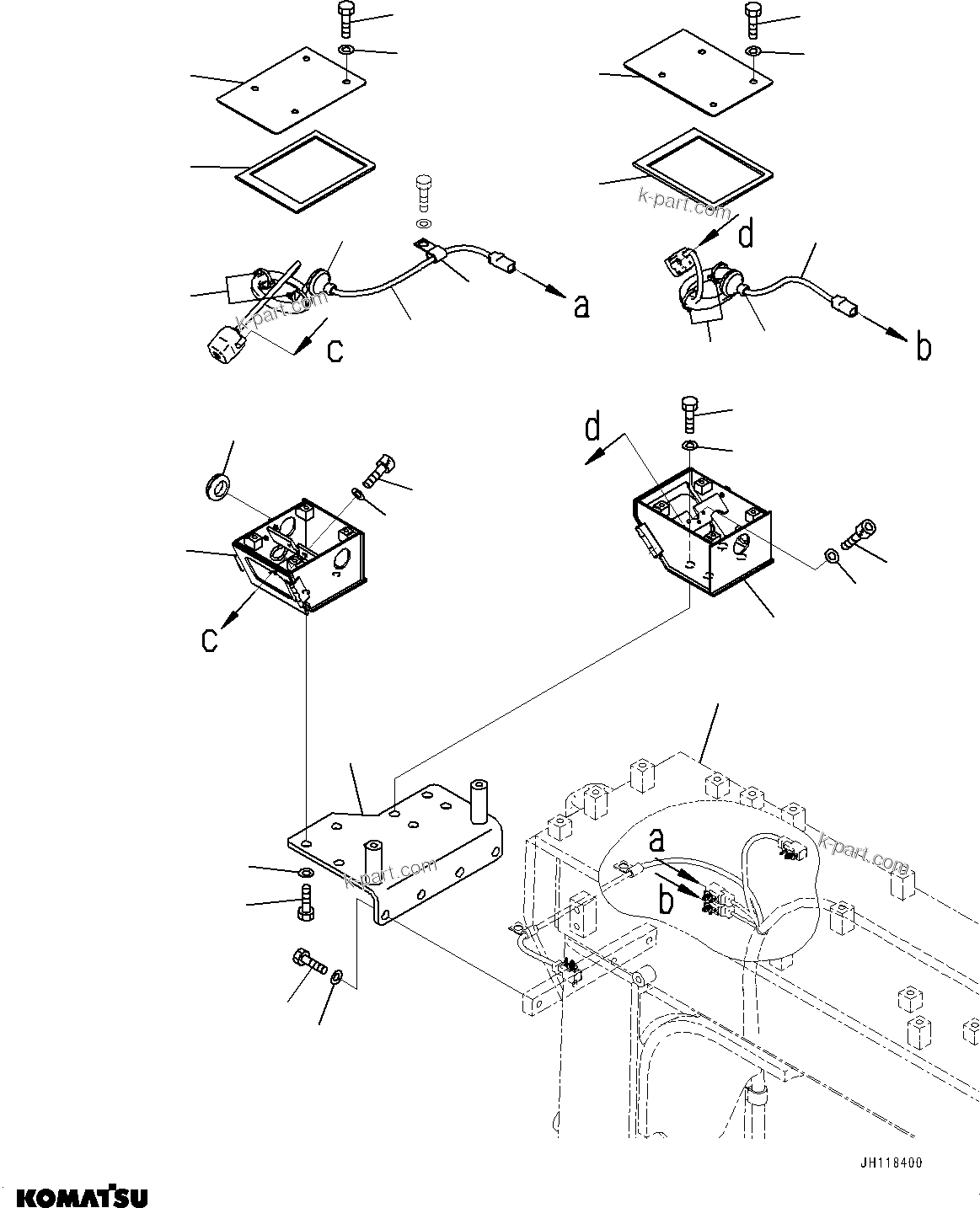 Komatsu parts book diagram for D375AI-8 S/N 81001-UP: REMOTE MONITOR CAMERA, CAMERA, R.H.(#80001-)