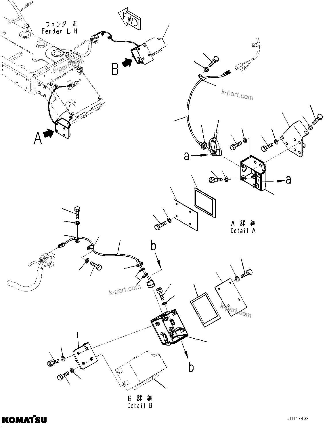 Komatsu parts book diagram for D375AI-8 S/N 81001-UP: REMOTE MONITOR CAMERA, RIPPER CAMERA(#80001-)
