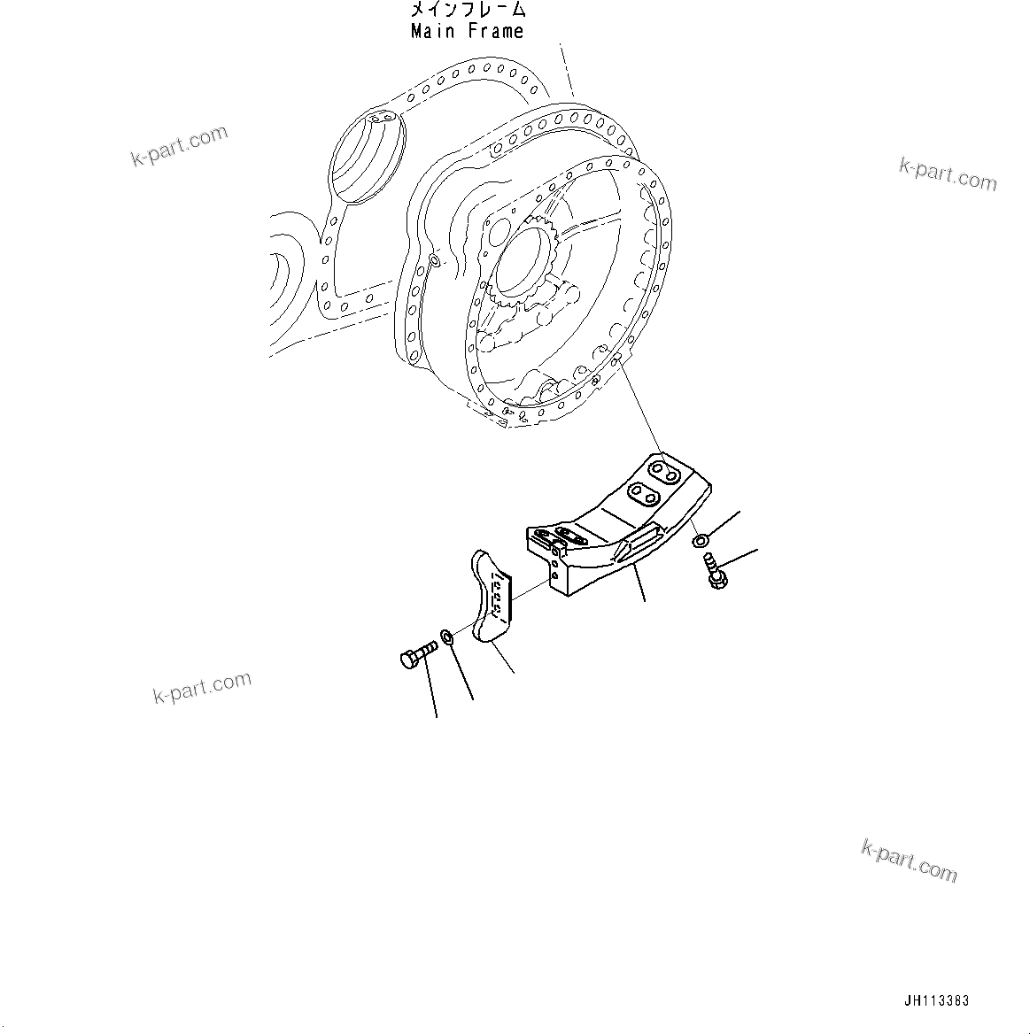 Komatsu parts book diagram for D375AI-8 S/N 81001-UP: GUARD, L.H.(#81001-)
