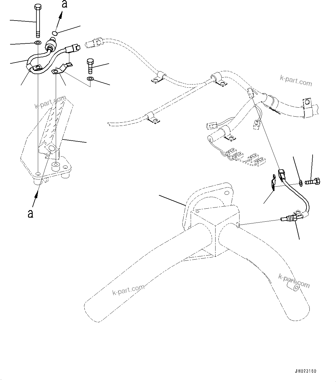 Komatsu parts book diagram for D375AI-8 S/N 81001-UP: POWER TRAIN PIPING, SENSOR(#80015-)