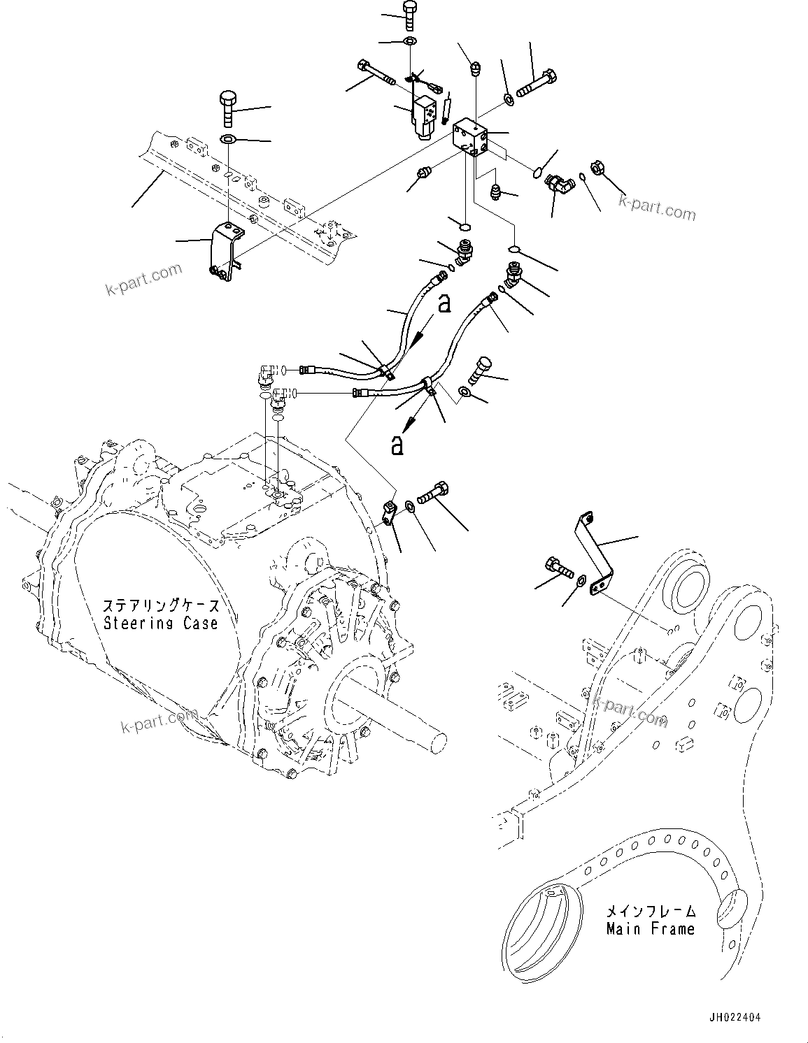 Komatsu parts book diagram for D375AI-8 S/N 81001-UP: RIPPER PIN PULLER PIPING, (#80015-)