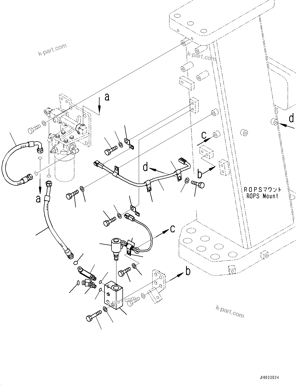 Komatsu parts book diagram for D375AI-8 S/N 81001-UP: EPC VALVE PIPING, LOCK VALVE MOUNTING(#80001-)