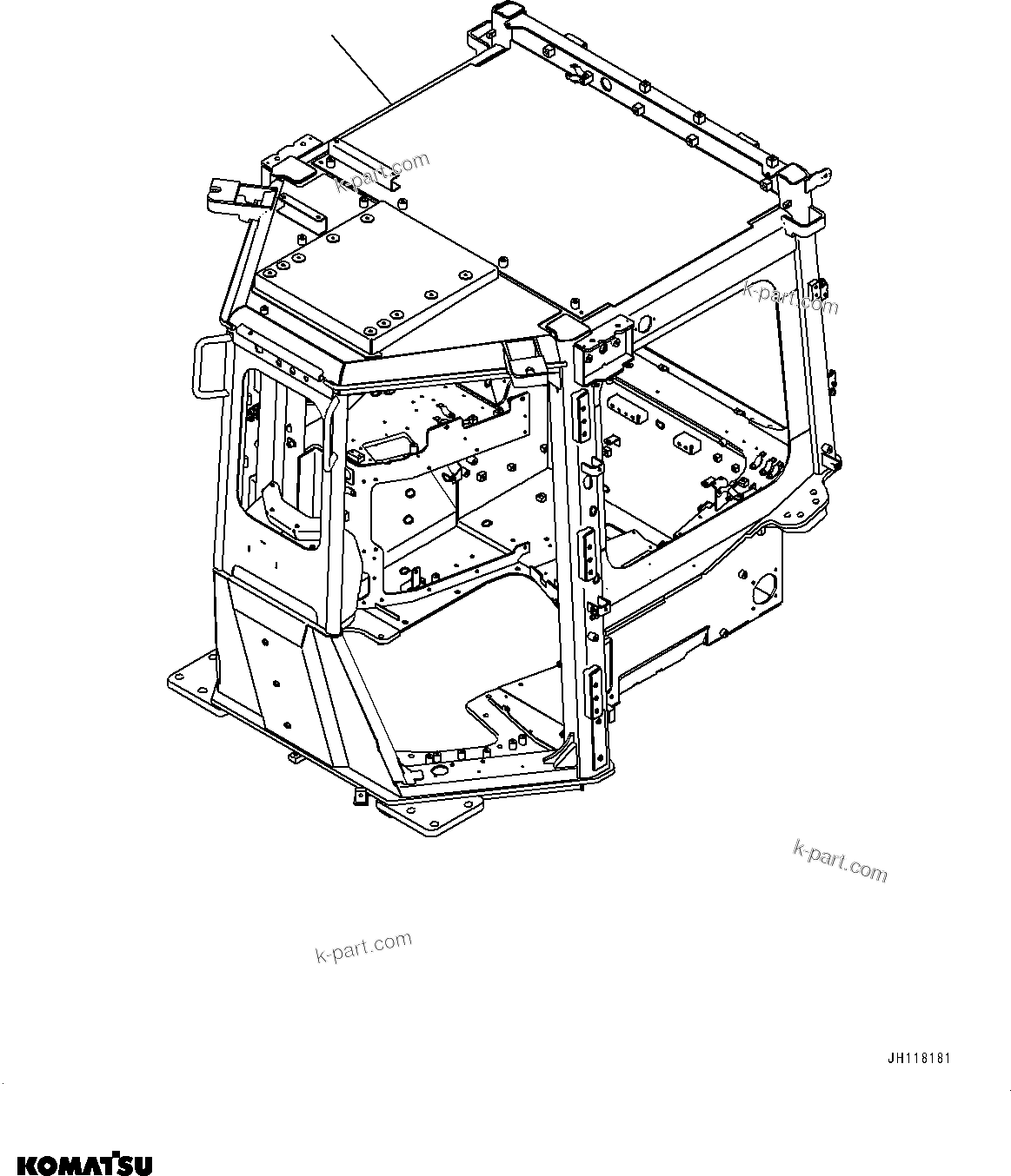 Komatsu parts book diagram for D375AI-8 S/N 81001-UP: CAB, BODY(#81001-)