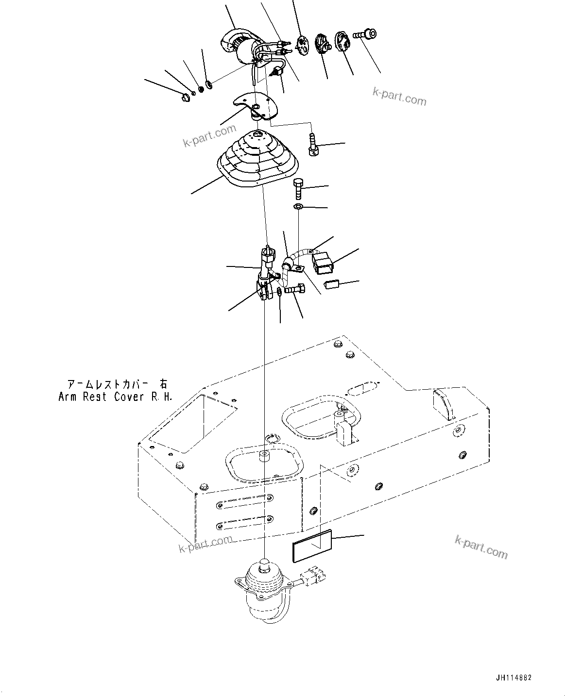 Komatsu parts book diagram for D375AI-8 S/N 81001-UP: CONTROL UNIT, BLADE CONTROL LEVER(#81001-)