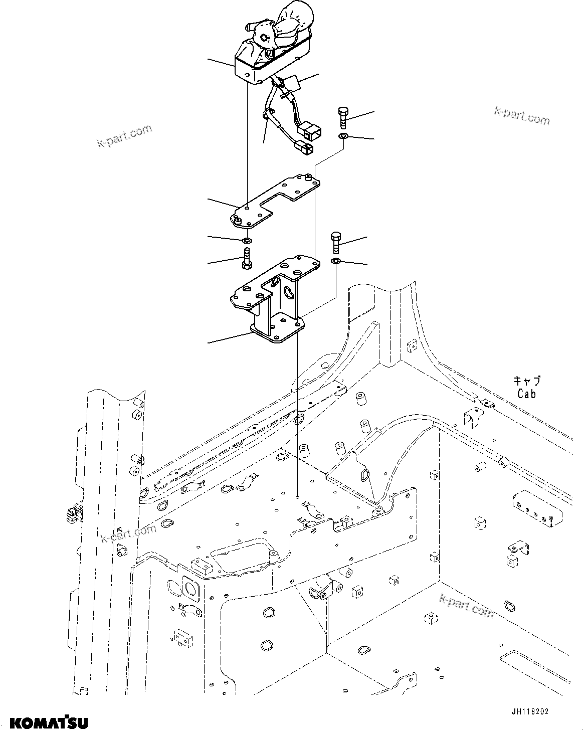 Komatsu parts book diagram for D375AI-8 S/N 81001-UP: CONTROL UNIT, RIPPER CONTROL LEVER(#81001-)