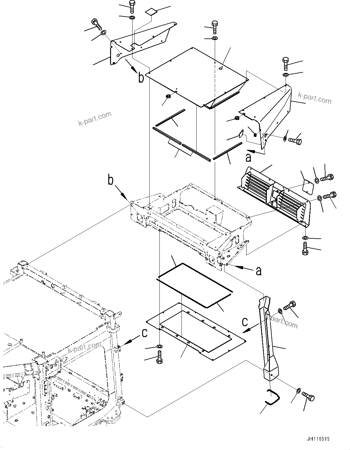 Komatsu parts book diagram for D375AI-8 S/N 81001-UP: CONTROL UNIT, CONDENSER COVER(#81001-)