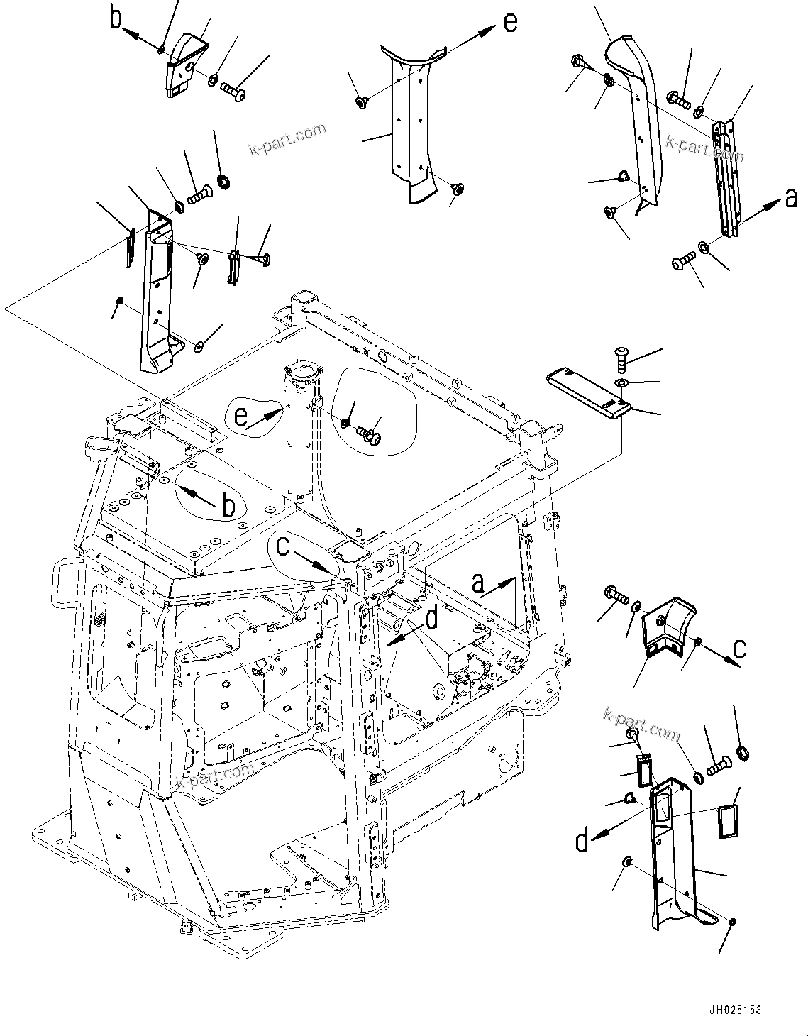 Komatsu parts book diagram for D375AI-8 S/N 81001-UP: CONTROL UNIT, GARNISH (1/2)(#81001-)
