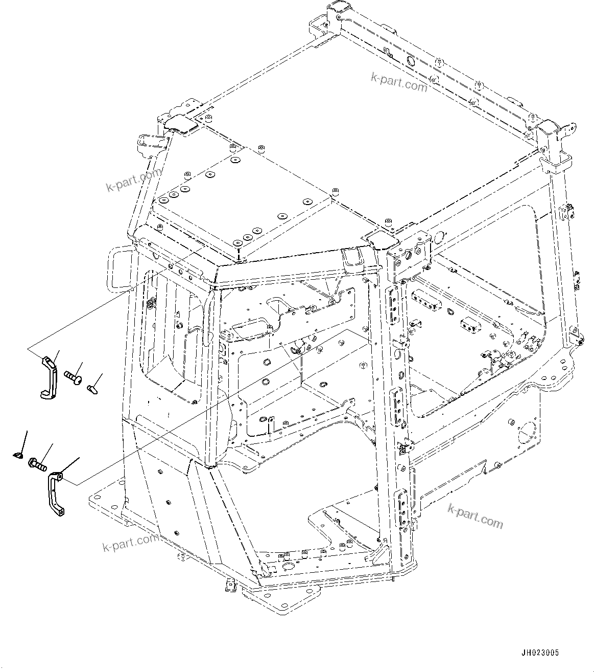 Komatsu parts book diagram for D375AI-8 S/N 81001-UP: CONTROL UNIT, GRIP(#81001-)
